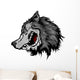Wolf Mascot Head Vector Cartoon Wall Decal