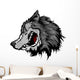 Wolf Mascot Head Vector Cartoon Wall Decal