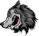 Wolf Mascot Head Vector Cartoon Wall Decal
