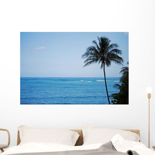 Kailua Beach and Palm Wall Mural