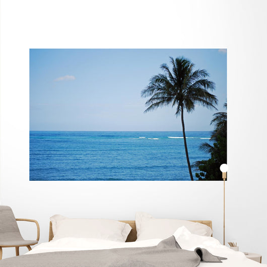 Kailua Beach and Palm Wall Mural
