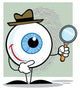 Detective Eyeball Holding Magnifying