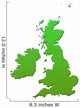 British Isles Map Green