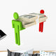 People Packing Money Wall Decal