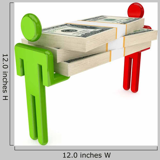 People Packing Money Wall Decal
