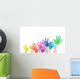 Laughing Children in Rainbow Wall Decal