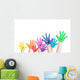 Laughing Children in Rainbow Wall Decal