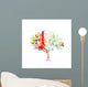 abstract colorful vector tree Wall Decal
