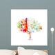 abstract colorful vector tree Wall Decal