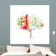 abstract colorful vector tree Wall Decal