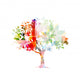 abstract colorful vector tree Wall Decal