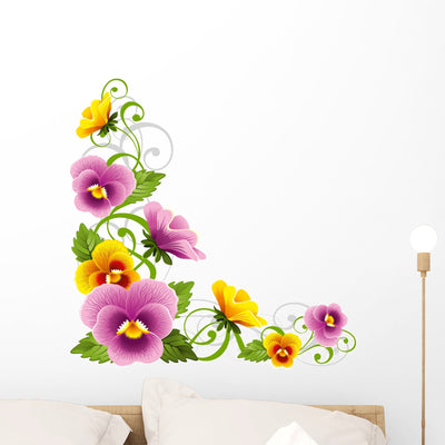 Pansy shown on a wall