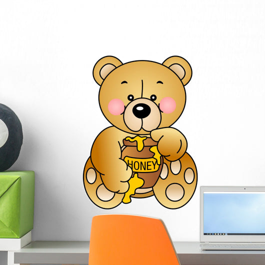 Bear Eats Honey Wall Decal