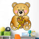 Bear Eats Honey Wall Decal