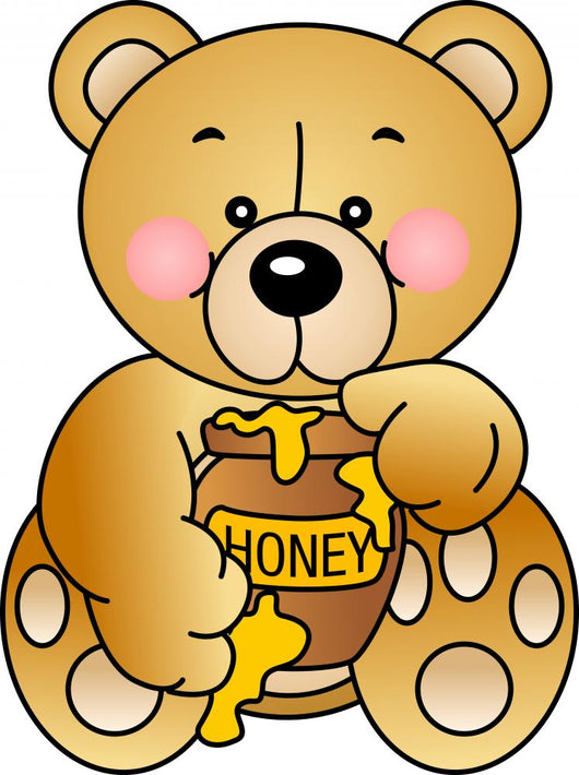 Bear Eats Honey Wall Decal