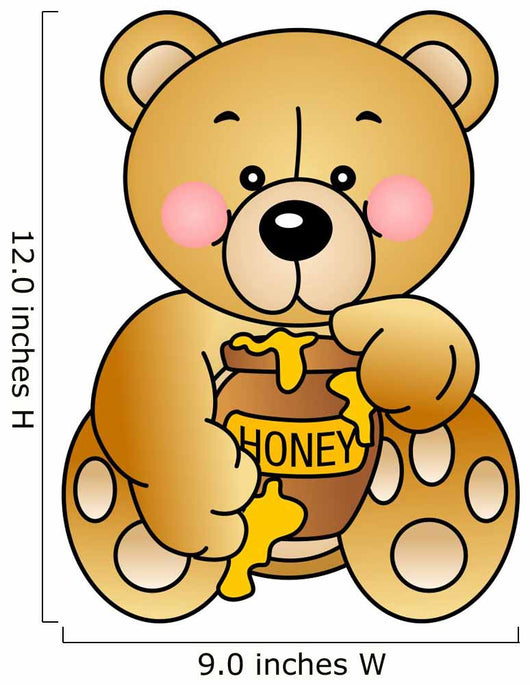 Bear Eats Honey Wall Decal