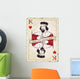 Vintage king of hearts, playing card Wall Mural