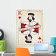 Vintage king of hearts, playing card Wall Mural