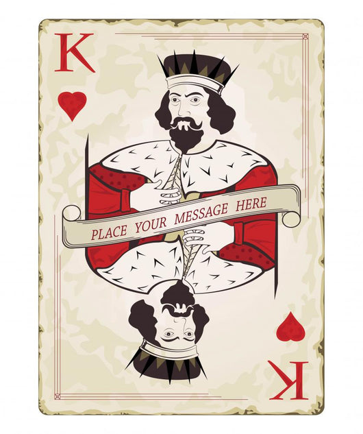 Vintage king of hearts, playing card Wall Mural
