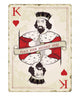Vintage king of hearts, playing card Wall Mural