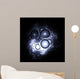 Abstract color image on a black background. Curves and ornaments Wall Mural