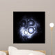 Abstract color image on a black background. Curves and ornaments Wall Mural