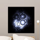 Abstract color image on a black background. Curves and ornaments Wall Mural