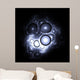 Abstract color image on a black background. Curves and ornaments Wall Mural