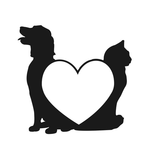 Cat and dog love logo Wall Decal