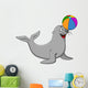 Seal with ball Wall Decal