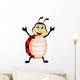 Funny Ladybug Cartoon Wall Decal