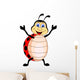 Funny Ladybug Cartoon Wall Decal