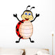 Funny Ladybug Cartoon Wall Decal