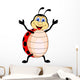 Funny Ladybug Cartoon Wall Decal