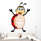 Funny Ladybug Cartoon Wall Decal