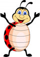 Funny Ladybug Cartoon Wall Decal