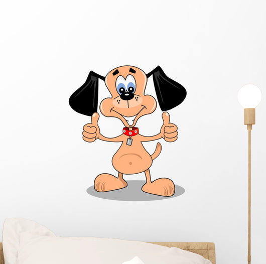 Cartoon Dog Happy with