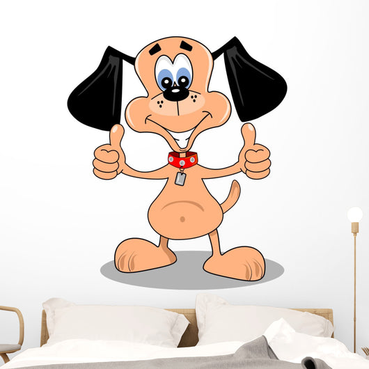 Cartoon Dog Happy with