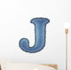 Jeans Alphabet Denim Letter