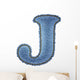Jeans Alphabet Denim Letter