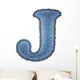 Jeans Alphabet Denim Letter