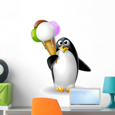 Penguin Great Ice Cream shown on a wall
