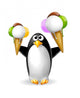 ice creme penguin Wall Decal