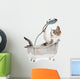 Cat Shower Wall Decal