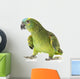 Blue fronted Amazon parrot on white background Wall Decal