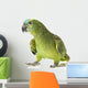 Blue fronted Amazon parrot on white background Wall Decal