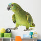 Blue fronted Amazon parrot on white background Wall Decal