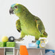 Blue fronted Amazon parrot on white background Wall Decal