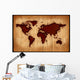 Aged World Map Wall Mural