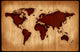 Aged World Map Wall Mural